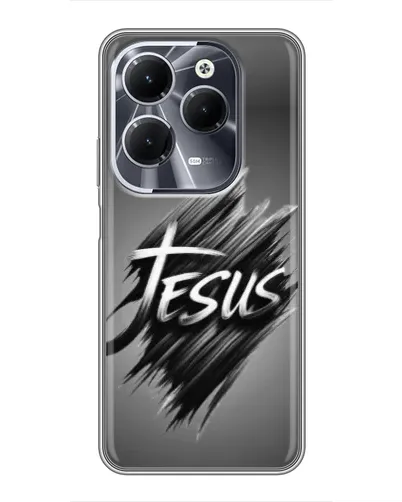 Чехол для Infinix Hot 40 с картинкой «Надпись Jesus Graffiti»