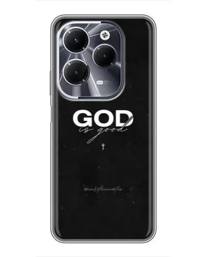 Чехол для Infinix Hot 40 с картинкой «GOD — Бог над всем»