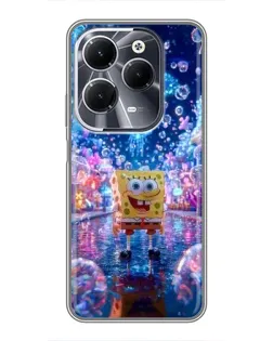 Чехол для Infinix Hot 40 с картинкой «Неоновый океан»