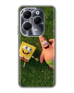 Чехол для Infinix Hot 40 с картинкой «Друзья на лужайке» Чехол для Infinix Hot 40 с картинкой «Друзья на лужайке»