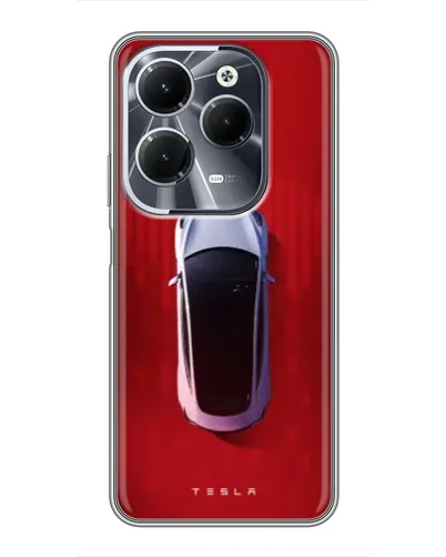 Чехол для Infinix Hot 40 с картинкой «Tesla Top View» Чехол для Infinix Hot 40 с картинкой «Tesla Top View»