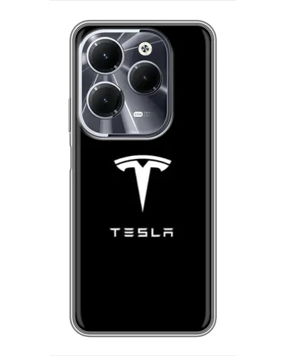 Чехол для Infinix Hot 40 с картинкой «Tesla White Logo» Чехол для Infinix Hot 40 с картинкой «Tesla White Logo»