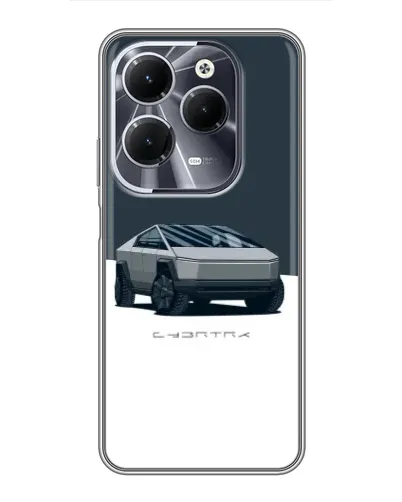Чехол для Infinix Hot 40 с картинкой «Серебристый Cybertruck Tesla» Чехол для Infinix Hot 40 с картинкой «Серебристый Cybertruck Tesla»