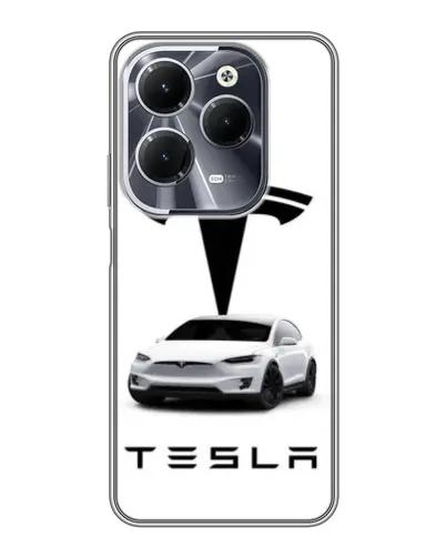Чехол для Infinix Hot 40 с картинкой «Tesla White Style» Чехол для Infinix Hot 40 с картинкой «Tesla White Style»
