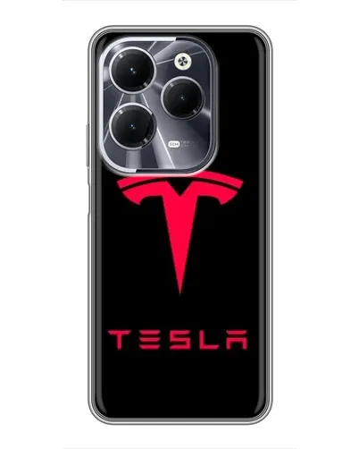Чехол для Infinix Hot 40 с картинкой «Tesla Red Logo» Чехол для Infinix Hot 40 с картинкой «Tesla Red Logo»