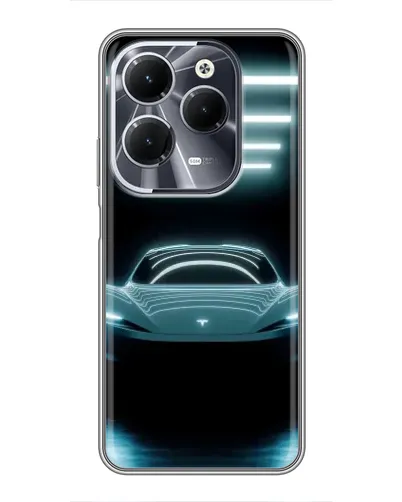 Чехол для Infinix Hot 40 с картинкой «Tesla в неоне» Чехол для Infinix Hot 40 с картинкой «Tesla в неоне»