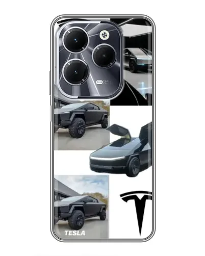 Чехол для Infinix Hot 40 с картинкой «Коллаж Cybertruck Tesla» Чехол для Infinix Hot 40 с картинкой «Коллаж Cybertruck Tesla»