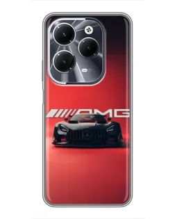 Чехол для Infinix Hot 40 с картинкой «Mercedes AMG — красная линия»