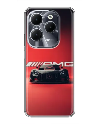 Чехол для Infinix Hot 40 с картинкой «Mercedes AMG — красная линия»