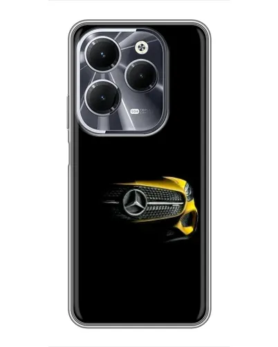 Чехол для Infinix Hot 40 с картинкой «Mercedes — ретро стиль»