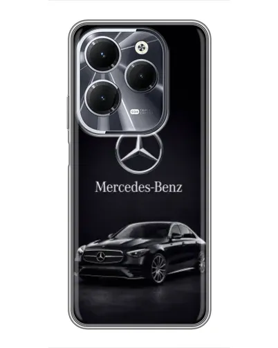 Чехол для Infinix Hot 40 с картинкой «Mercedes — решетка радиатора»