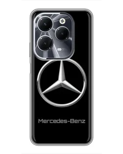 Чехол для Infinix Hot 40 с картинкой «Mercedes Silver Logo»