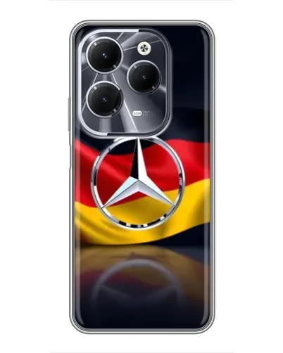 Чехол для Infinix Hot 40 с картинкой «Mercedes — флаг Германии»