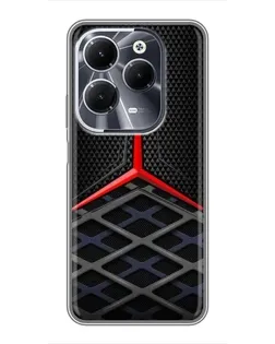 Чехол для Infinix Hot 40 с картинкой «Mercedes Carbon Grid»