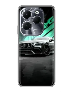 Чехол для Infinix Hot 40 с картинкой «Темный Mercedes AMG»