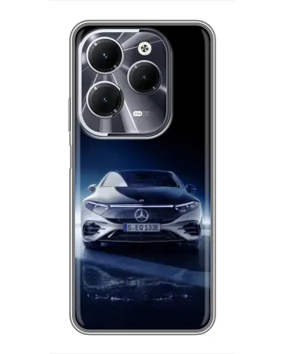 Чехол для Infinix Hot 40 с картинкой «Ночной Mercedes EQ»