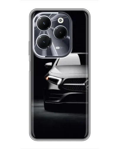 Чехол для Infinix Hot 40 с картинкой «Свет фар Mercedes»