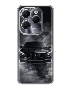 Чехол для Infinix Hot 40 с картинкой «Mercedes в дыму»