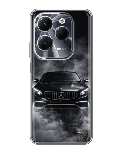 Чехол для Infinix Hot 40 с картинкой «Mercedes в дыму»
