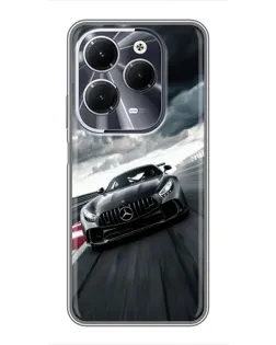 Чехол для Infinix Hot 40 с картинкой «Гоночный Mercedes AMG»