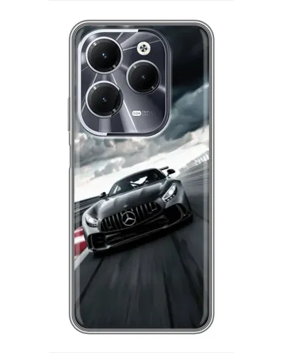 Чехол для Infinix Hot 40 с картинкой «Гоночный Mercedes AMG»