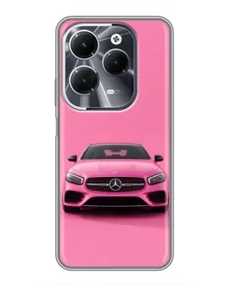 Чехол для Infinix Hot 40 с картинкой «Розовый Mercedes AMG»