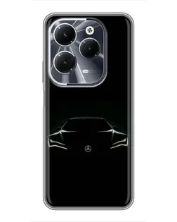 Чехол для Infinix Hot 40 с картинкой «Mercedes — силуэт авто»