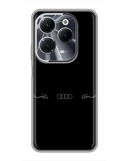 Чехол для Infinix Hot 40 с картинкой «Audi — световой подпись» Чехол для Infinix Hot 40 с картинкой «Audi — световой подпись»