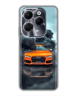 Чехол для Infinix Hot 40 с картинкой «Audi в облаках дыма» Чехол для Infinix Hot 40 с картинкой «Audi в облаках дыма»