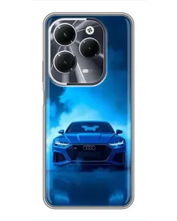 Чехол для Infinix Hot 40 с картинкой «Audi — голубая энергия» Чехол для Infinix Hot 40 с картинкой «Audi — голубая энергия»