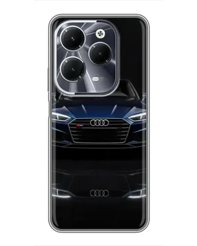 Чехол для Infinix Hot 40 с картинкой «Audi — ночное отражение» Чехол для Infinix Hot 40 с картинкой «Audi — ночное отражение»