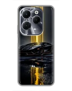 Чохол для Infinix Hot 40 з картинкою «Нічний Lamborghini драйв»