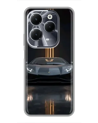 Чохол для Infinix Hot 40 з картинкою «Lamborghini золоті лінії» Чохол для Infinix Hot 40 з картинкою «Lamborghini золоті лінії»