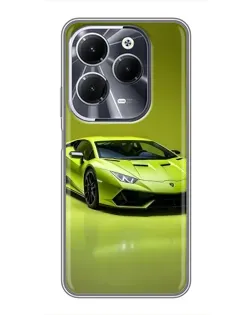 Чохол для Infinix Hot 40 з картинкою «Салатовий Lamborghini Huracan»