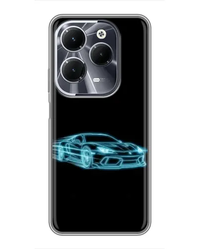 Чохол для Infinix Hot 40 з картинкою «Неоновий контур Lamborghini» Чохол для Infinix Hot 40 з картинкою «Неоновий контур Lamborghini»