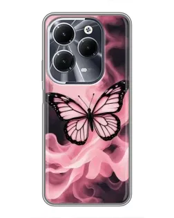 Чохол для Infinix Hot 40 з картинкою «Метелик у диму»