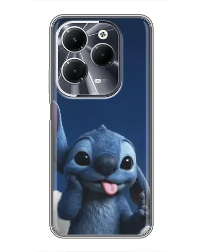 Чехол для Infinix Hot 40 с картинкой «Стич в облаках»