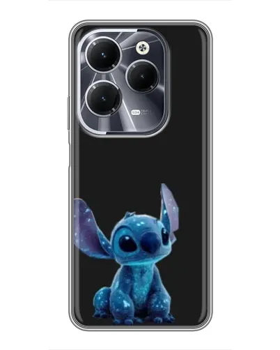 Чехол для Infinix Hot 40 с картинкой «Стич на черном»