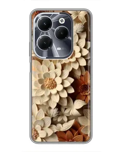Чехол для Infinix Hot 40 с картинкой «Бежевый флористический декор» Чехол для Infinix Hot 40 с картинкой «Бежевый флористический декор»