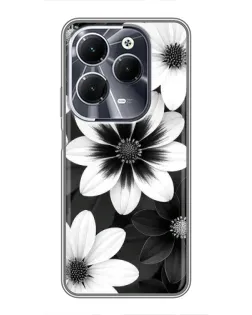 Чехол для Infinix Hot 40 с картинкой «Монохромные астры» Чехол для Infinix Hot 40 с картинкой «Монохромные астры»