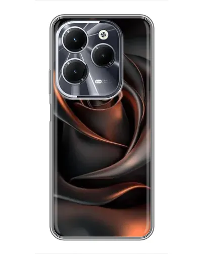 Чехол для Infinix Hot 40 с картинкой «Шелковая черная роза» Чехол для Infinix Hot 40 с картинкой «Шелковая черная роза»