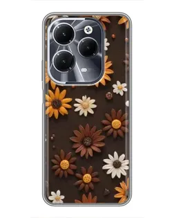 Чехол для Infinix Hot 40 с картинкой «Узор из маленьких подсолнухов» Чехол для Infinix Hot 40 с картинкой «Узор из маленьких подсолнухов»