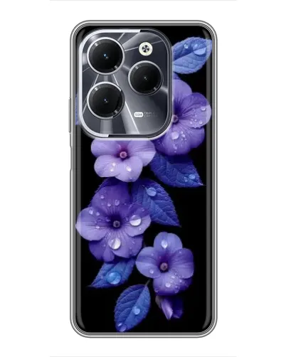 Чехол для Infinix Hot 40 с картинкой «Фиолетовые цветы с росою» Чехол для Infinix Hot 40 с картинкой «Фиолетовые цветы с росою»
