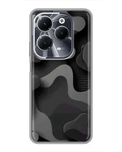 Чохол для Infinix Hot 40 з картинкою «Темний абстрактний камуфляж»