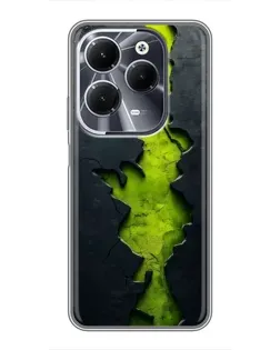 Чохол для Infinix Hot 40 з картинкою «Салатовий розлом скелі»