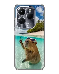 Чехол для Infinix Hot 40 с картинкой «Капибара на море» Чехол для Infinix Hot 40 с картинкой «Капибара на море»