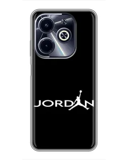 Чохол для Infinix Hot 40i з картинкою «Jordan White Logo» Чохол для Infinix Hot 40i з картинкою «Jordan White Logo»