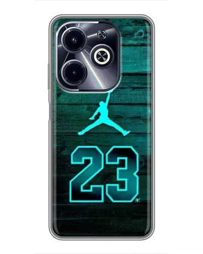 Чехол для Infinix Hot 40i с картинкой «Jordan Cyan 23» Чехол для Infinix Hot 40i с картинкой «Jordan Cyan 23»
