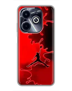 Чохол для Infinix Hot 40i з картинкою «Jordan Red Smoke» Чохол для Infinix Hot 40i з картинкою «Jordan Red Smoke»