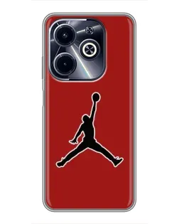 Чохол для Infinix Hot 40i з картинкою «Jordan Red Back» Чохол для Infinix Hot 40i з картинкою «Jordan Red Back»
